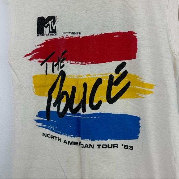 Vintage 1983 MTV The Police North American Tour T Shirt M Screen Stars